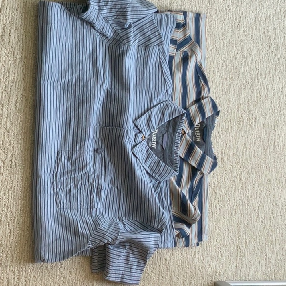 Bundle of 2 Duluth Trading Co knit polos